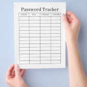 Minimalistischer Passwort-Tracker  Flyer (Hand)