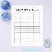 Minimalistischer Passwort-Tracker  Flyer (Einzeln)