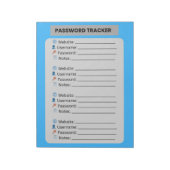 Minimalistischer Passwort-Tracker  Notizblock (Rotiert)