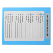 Minimalistischer Passwort-Tracker  Notizblock (Vorderseite)