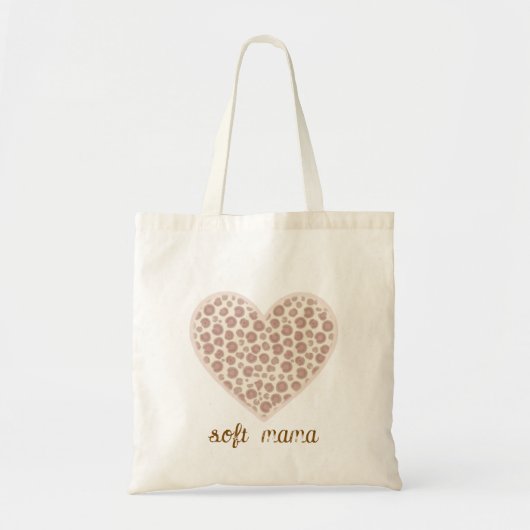 Minimalistischer Pastell-Leoparden-Herz-Custom-Sof Tragetasche (Vorne)