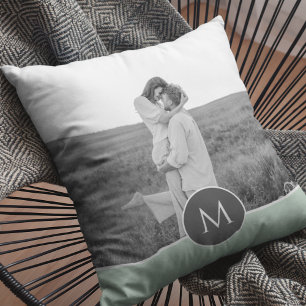 Minimalistischer Pastell-Mint-Personalisierter Nam Kissen
