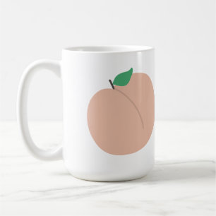 Minimalistischer Pastell-Pfirsich-Frucht Kaffeetasse