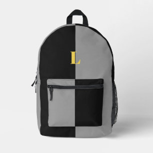 Minimalistischer Pastell-Schwarzer-Rucksack mit in Bedruckter Rucksack