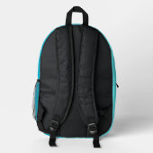 Minimalistischer pastellblauer Rucksack mit indivi (Rückseite)