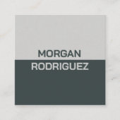 Minimalistischer pastellgrauer, moderner QR-Code Quadratische Visitenkarte (Vorderseite)