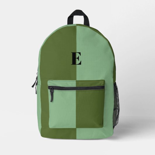 Minimalistischer Pastellgrüner Rucksack mit indivi (Vorderseite)