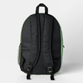 Minimalistischer Pastellgrüner Rucksack mit indivi (Rückseite)