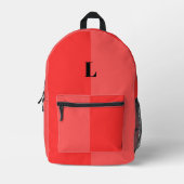 Minimalistischer Pastellroter Rucksack mit individ (Vorderseite)
