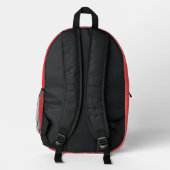 Minimalistischer Pastellroter Rucksack mit individ (Rückseite)