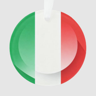 Minimalistischer patriotischer Keramik-Weihnachtsb Ornament