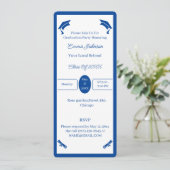 Minimalistischer Personalisierter Abschluss in Bla Einladung (Stehend Vorderseite)