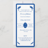 Minimalistischer Personalisierter Abschluss in Bla Einladung (Vorderseite)