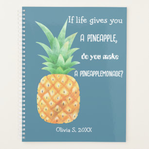 Minimalistischer Personalisierter Ananas-Planer Planer