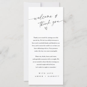 Minimalistischer Personalisierter Empfang & Dankes
