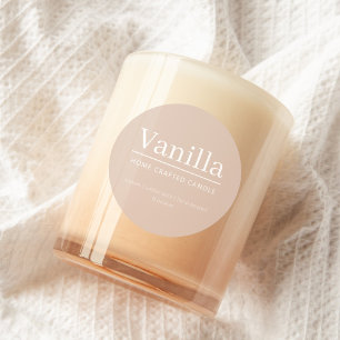 Minimalistischer Personalisierter Kerzenaufkleber Runder Aufkleber