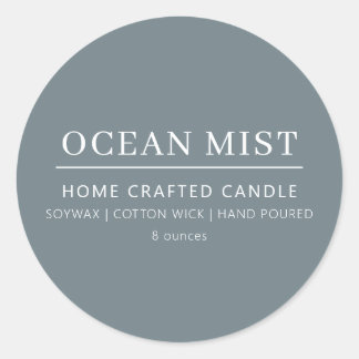 Minimalistischer Personalisierter Kerzenaufkleber Runder Aufkleber