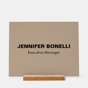 Minimalistischer, personalisierter, kundenspezifis acrylschild
