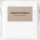 Minimalistischer, personalisierter, kundenspezifis rechteckiger aufkleber (Tasche)