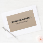 Minimalistischer, personalisierter, kundenspezifis rechteckiger aufkleber (Umschlag)