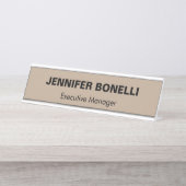 Minimalistischer, personalisierter, kundenspezifis schreibtischnamensplakette (Vorderseite )
