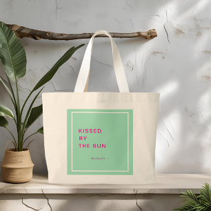 Minimalistischer Personalisierter Kuss durch die S Jumbo Stoffbeutel