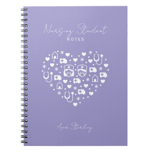 Minimalistischer personalisierter Lavender-Notizbl Notizblock (Vorderseite)