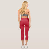 Minimalistischer Personalisierter Name Capri Leggings (Rückseite)
