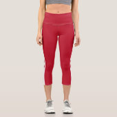 Minimalistischer Personalisierter Name Capri Leggings (Vorderseite)