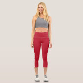 Minimalistischer Personalisierter Name Capri Leggings (Vorderseite)