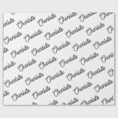 Minimalistischer Personalisierter Name Geschenkpapier (Flach)