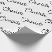 Minimalistischer Personalisierter Name Geschenkpapier (Ecke)