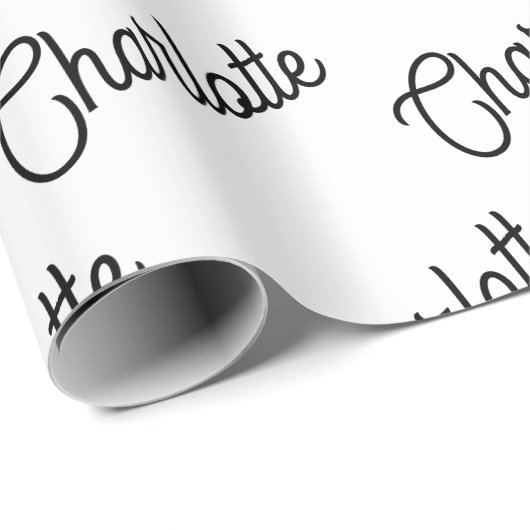 Minimalistischer Personalisierter Name Geschenkpapier (Rolleneckpunkt)