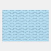 Minimalistischer Personalisierter Name Geschenkpapier Set (Vorderseite)