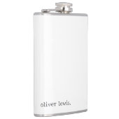 Minimalistischer personalisierter Schreibmaschinen Flachmann (Rechts)