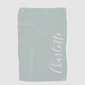 Minimalistischer Personalisierter Skriptname | Dus Golfhandtuch (Vorderseite)