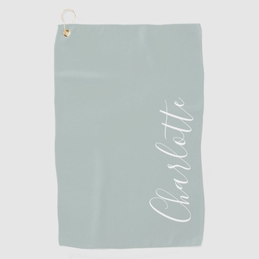 Minimalistischer Personalisierter Skriptname | Dus Golfhandtuch (Vorderseite)