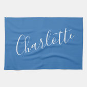 Minimalistischer Personalisierter Skriptname | Fra Geschirrtuch (Horizontal)