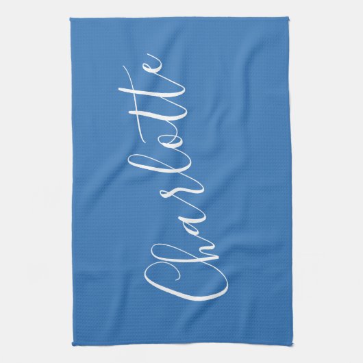 Minimalistischer Personalisierter Skriptname | Fra Geschirrtuch (Vertikal)