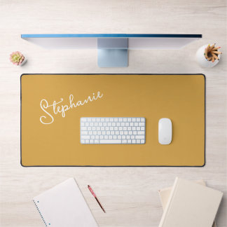 Minimalistischer Personalisierter Skriptname Musta Schreibtischunterlage