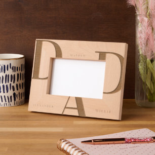 Minimalistischer Personalisierter Vater Geätzte Rahmen