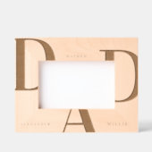 Minimalistischer Personalisierter Vater Geätzte Rahmen (Vorderseite)