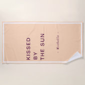 Minimalistischer, personalisierter Von der Sonne g Strandtuch (Vorderseite)