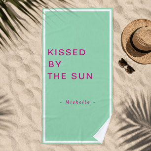 Minimalistischer, personalisierter 'Von der Sonne  Strandtuch