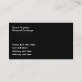 Minimalistischer persönlicher Concierge-Assistent Visitenkarte (Rückseite)