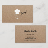 Minimalistischer persönlicher Koch rustikales Visitenkarte (Vorne/Hinten)