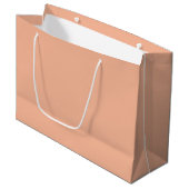 Minimalistischer Pfirsich Moderne Neutralität Große Geschenktüte (Vorderseite Schrägansicht)