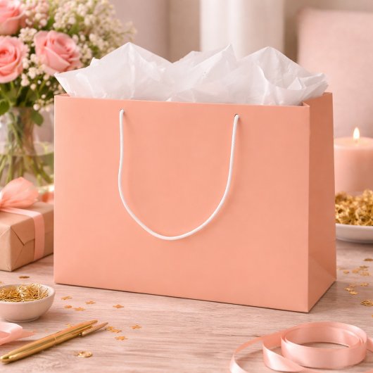 Minimalistischer Pfirsich Moderne Neutralität Große Geschenktüte