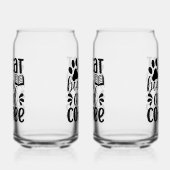 Minimalistischer Pfotenabdruck & Buch Grafik-Zitat Dosenglas (Links)