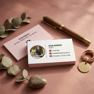 Minimalistischer Pfotenabdruck Haustiersitting-Fot Visitenkarte
